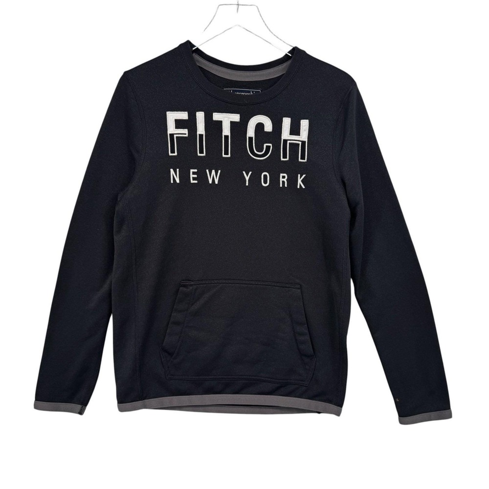 90s Vintage Abercrombie & Fitch Sweatshirt Spellout Y2K New York Mens S